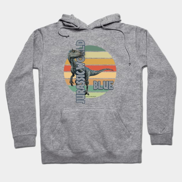 Jurassic Blue Velociraptor Hoodie by Jurassic Merch